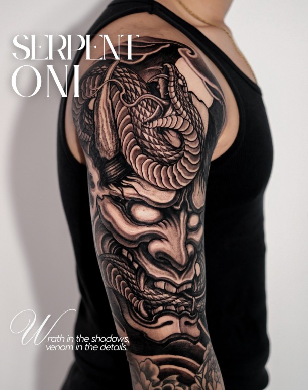 Serpent Oni tattoo